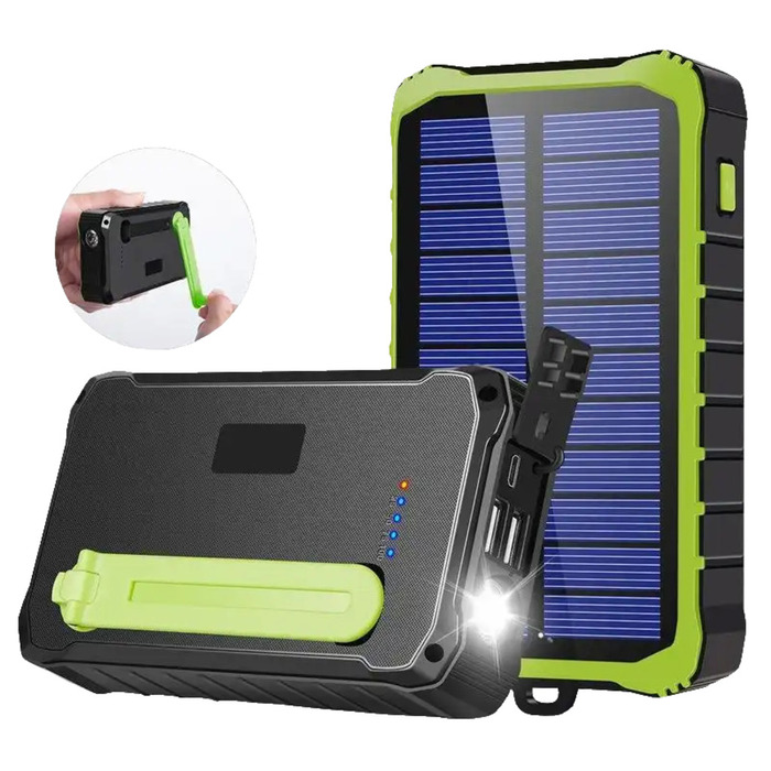 Powerbank Solcell 10000 mAh m/handvev Denver